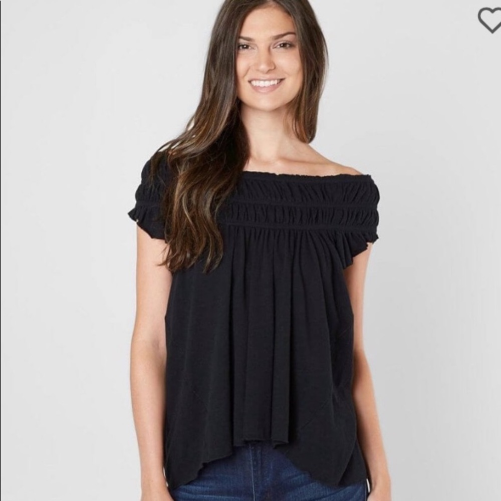 NWT FREE PEOPLE Coconut Gathered Smocked Top M
